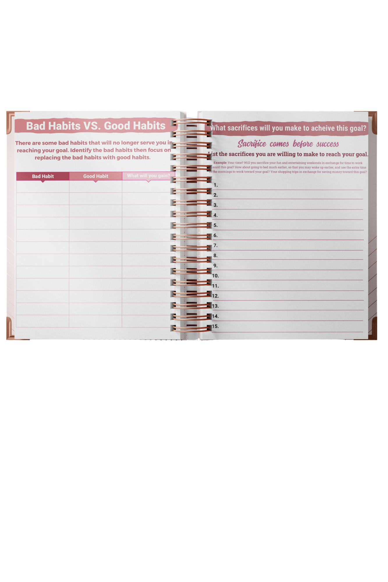 Step by Step Goal Planner